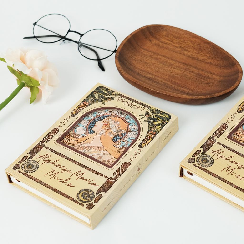 Seria Ilustracji Vintage Muxia Twarda Oprawa Magnetyczny Składany Notatnik Książka do Zapisów Konferencyjnych