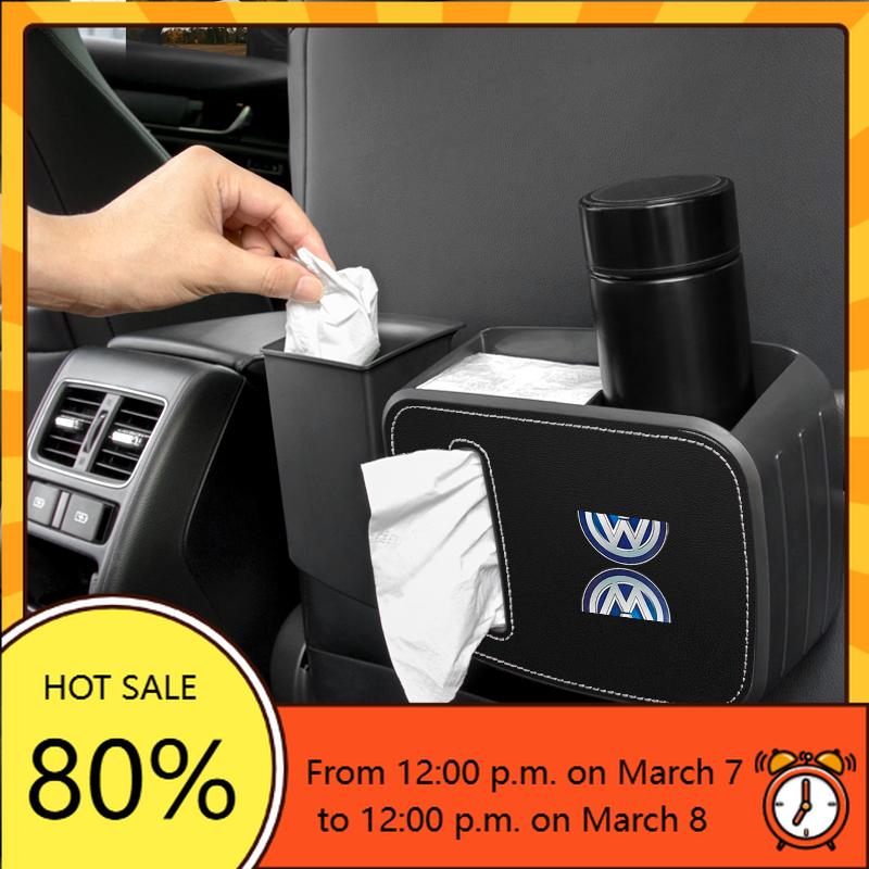BRW1 VW GTI GOLF Car Interior High-quality Car Tissue Box Leather Storage Box For Volkswagen VW Tiguan Jetta Polo Golf Passat T-ROC T xg2