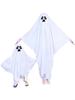 Halloween Parent-Child Ghost Costume Set with Face Mask and Cloak