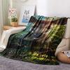 1PC The Clever Okapi  Print FlAannel Blanket, High Quality Comfortable for All Seasons, Home Decor, Warmth and Comfort