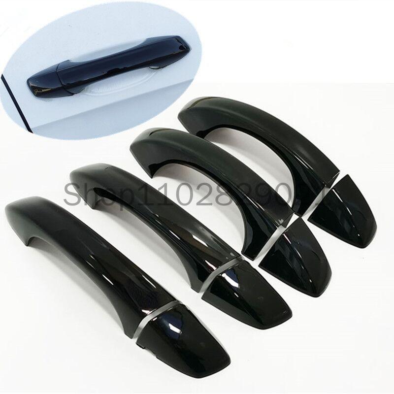 Black Chrome Car Door Handle Cover Trim Sticker Styling Accessories For Volkswagen VW Golf 6 MK6 Skoda SUPERB 2009-2013 2012