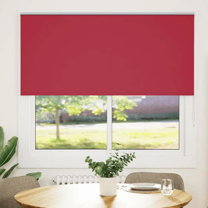 VidaXL Blackout Roller Blind Red Fabric Width 156.6 Cm, Day and Night Blind, Kitchen Blind, Blind 4011790