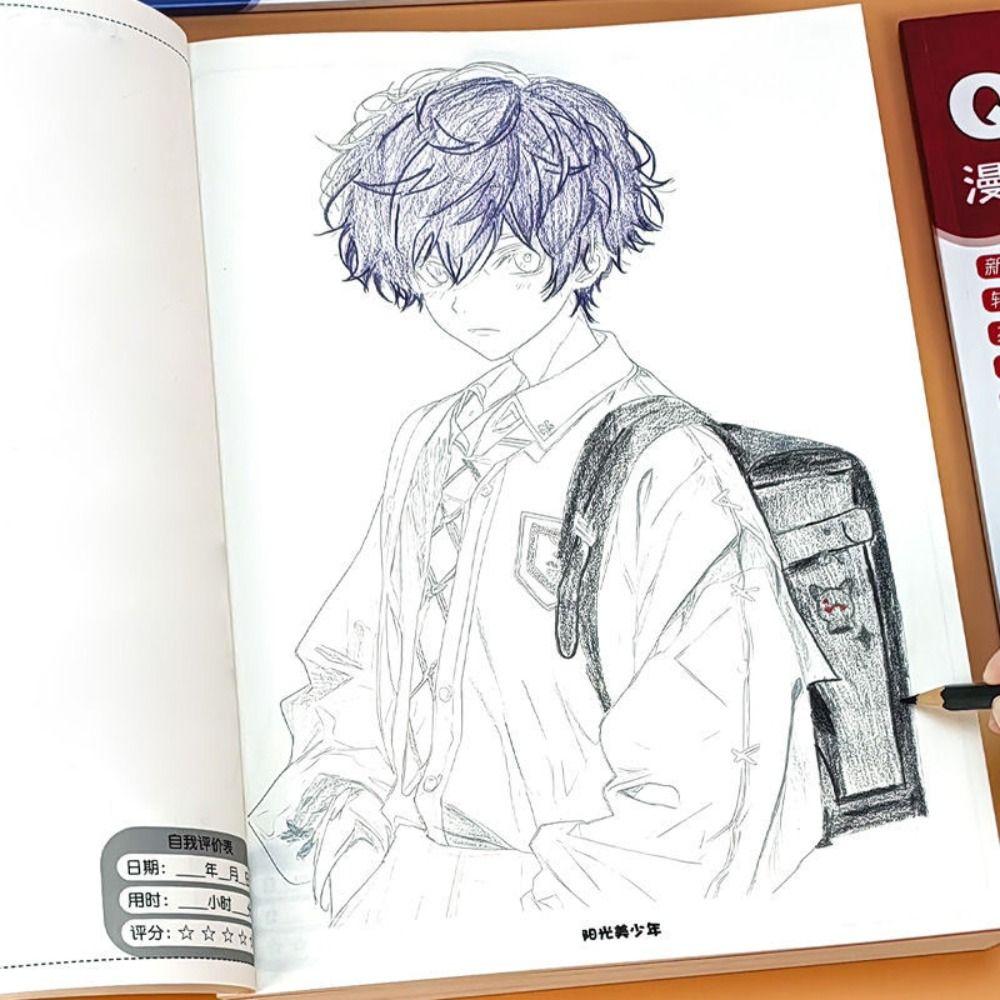 Tracing Comics Line Draft Book Anime Sketch Anime Hand Drawn Book Manga Sketching Tutorial Student