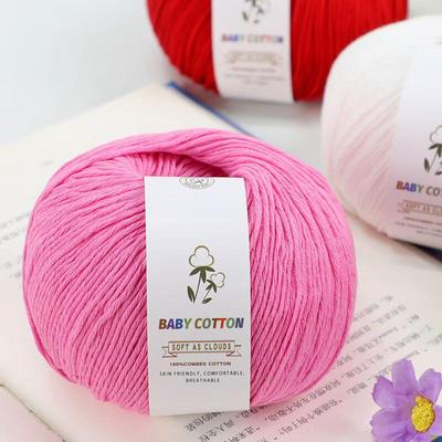 Hilo de Algodón Puro de Xinjiang para Tejer Infantil y Proyectos de Crochet DIY