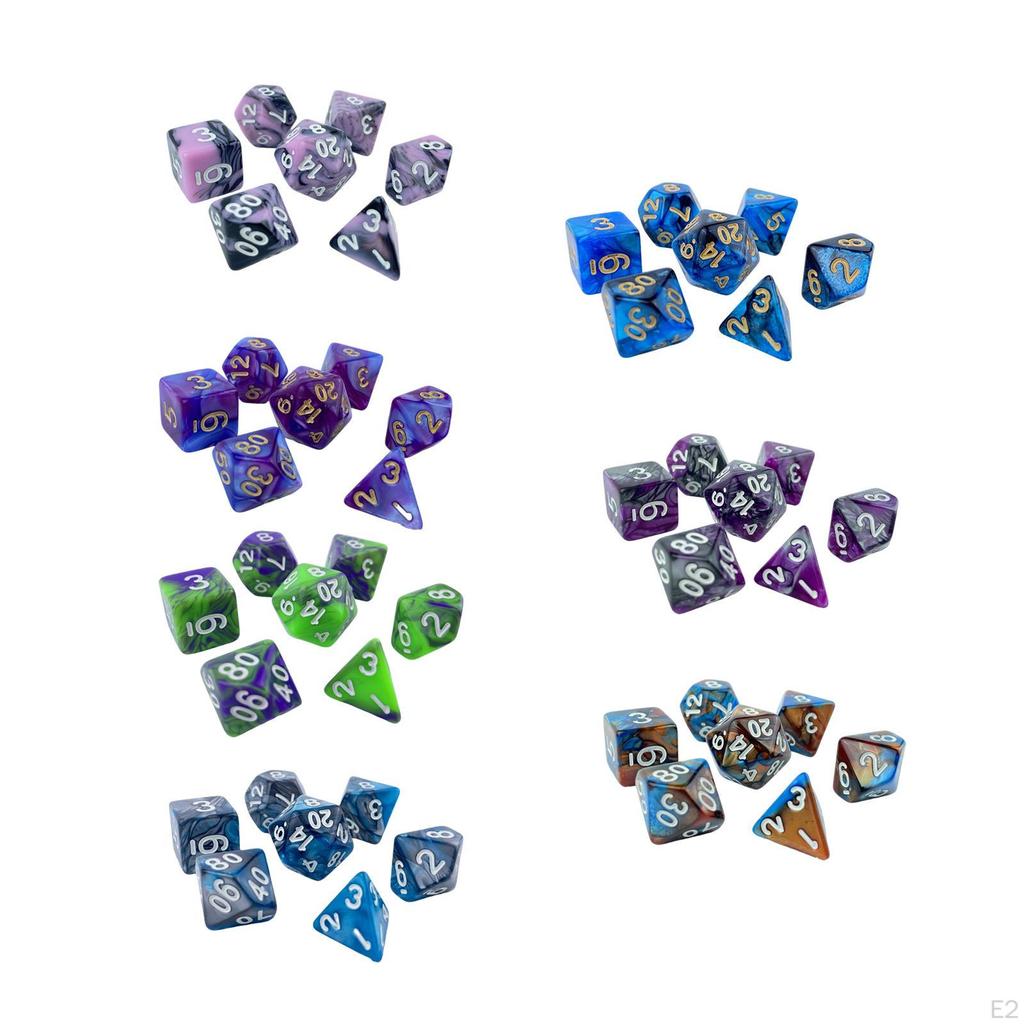 Acryl Würfel, D8 D10 Würfel Spiel Unterhaltung für Erwachsene
