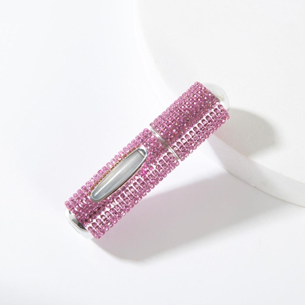 

Мини-флакон для духов 5 мл, хрустальный дизайн, контейнер для духов, портативный пустой контейнер с помпой, для улицы розовый