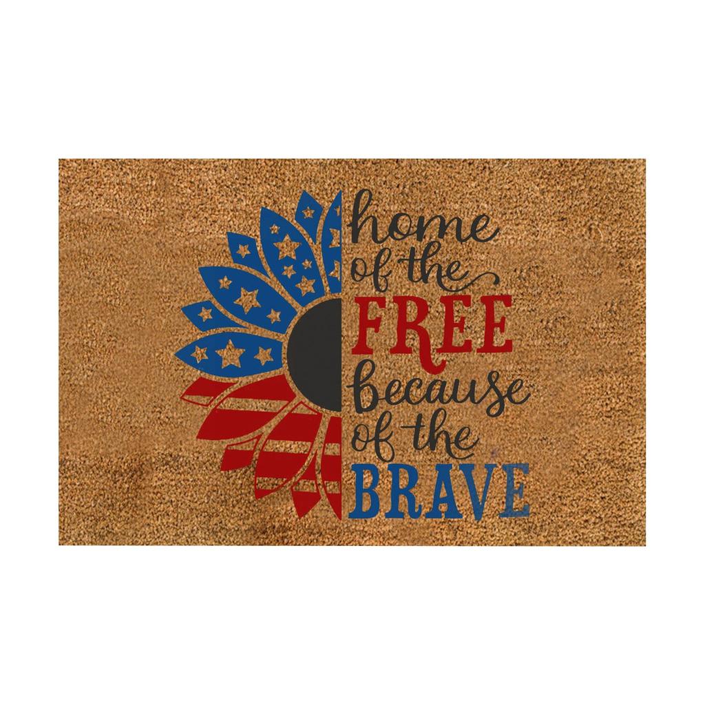Independence Day Decorative Door Mat - Indoor Outdoor Carpet Home Floor Mat - Rubber Entrance Bathroom