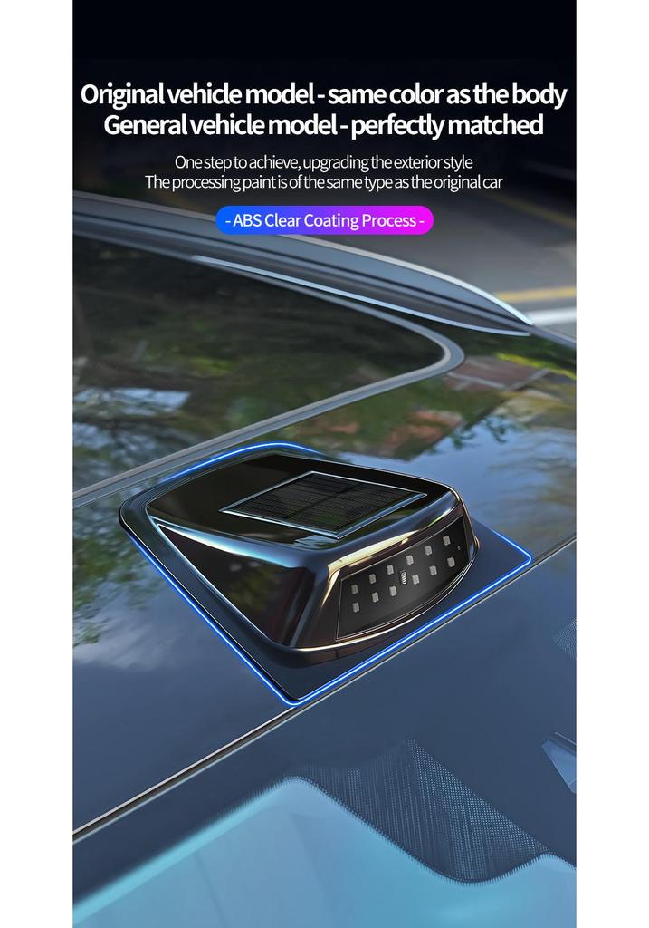 Solar-Powered LED Vehicle Warning and Decorative Light