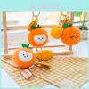 Cute Orange Fruit Plush Toy Keyring With Cartoon Design For Bag Decoration