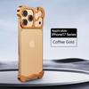Luxury Alien Metal Borderless Phone Case For iPhone 12 13 14 15 16 17 Pro Max Lens Protecti Shockproof Aluminum Alloy Back Cover
