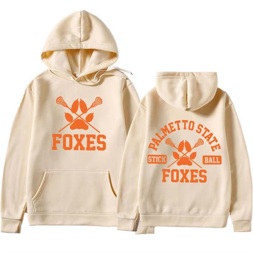 FOXES PALMETTO STATE Print Hoodie Herren Damen Modisch Street Casual Trainingsanzug Trend Design Lockerer Hoodie Y2k Druck Kleidung
