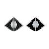 Car Rear Side Window Shutter Triangle Louver Vent Decoration Modified Accessories Gloss Black For Ford Fiesta MK7 7.5 2008-2017