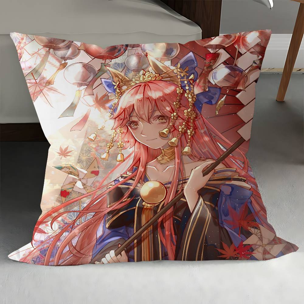 T-Tamamo No Mae Kuddfodral Kuddöverdrag Vardagsrum Soffa Heminredning Anpassad