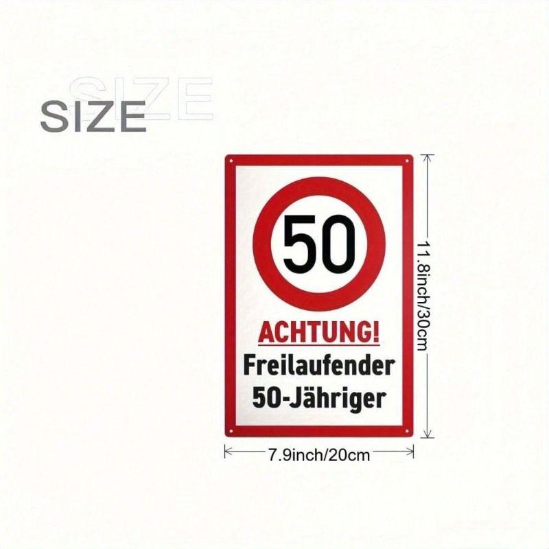 Vintage Metal Poster Wall Art, Souvenir for 50 Year Old Driver, Funny Garage Sign