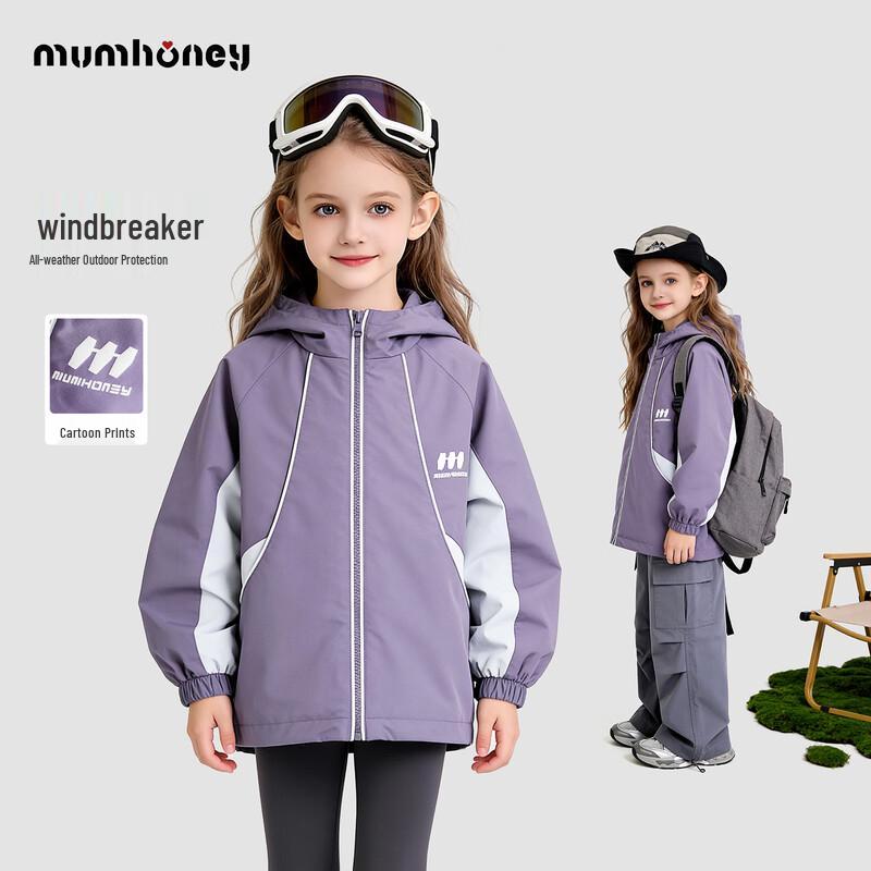 Heinimuju Girls  Spring Hooded Windbreaker Jacket 140