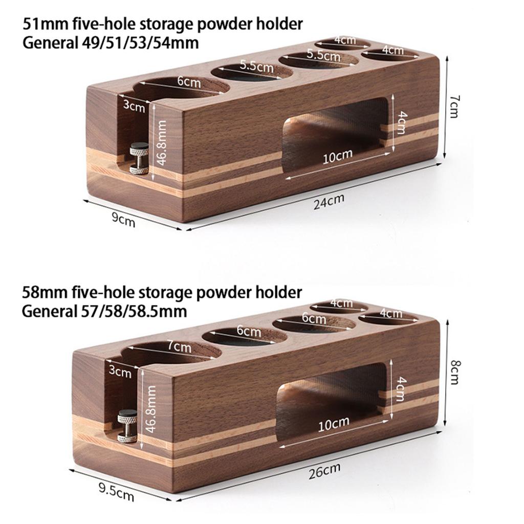 51/58mm Coffee Tamper Station Portafilter Holder Wooden Base Stand Espresso Tamper Mat For Espresso Accessories