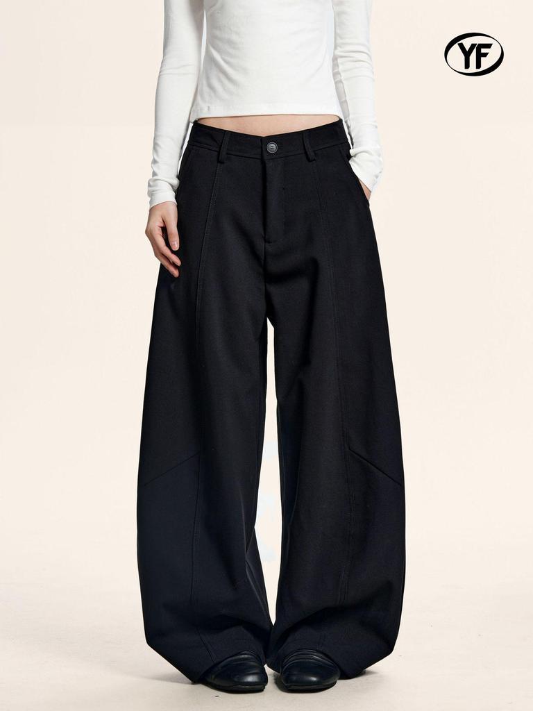 Yongfang Unisex Wide-Leg Casual Suit Pants