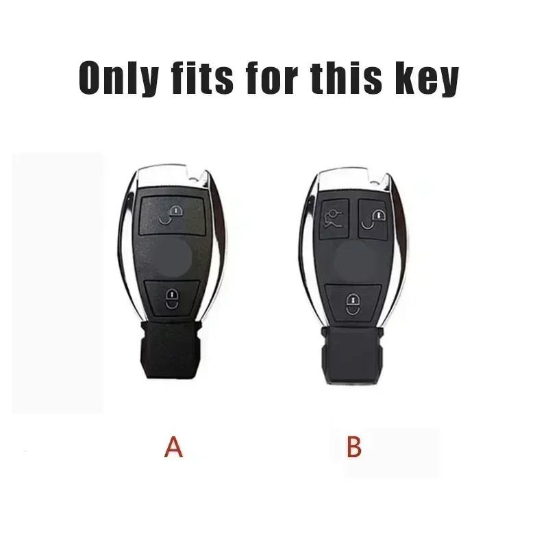 ESU5 Zinc Alloy Leather Car Key Case Cover Holder Shell Protector For Mercedes Benz A B C S Class AMG GLA CLA GLC W176 W221 W204 W205
