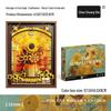 Sunflower Wood Frame 3D Building Block Photo Frame with Induction Light - Educational Assembly Toy and Decorative Ornament.