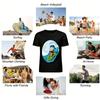 Vintage Skull Surf Print Tee Street Style Summer Trendy Top Pure Cotton T-shirt