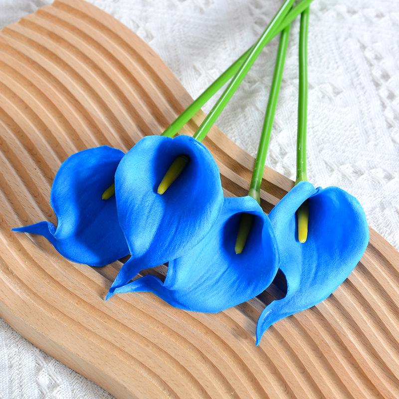 Mini Bouquet de Calla Lys artificiels en PU pour Mariage et Décoration de Maison