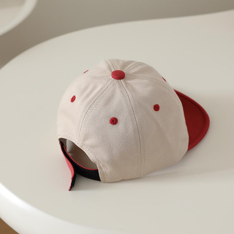 Unisex Dziecięca Miękka Czapka Baseballówka z Daszkiem z Motywem Misia Kreskówkowego do Ochrony przed Słońcem - Wiosna/Lato Styl Koreański