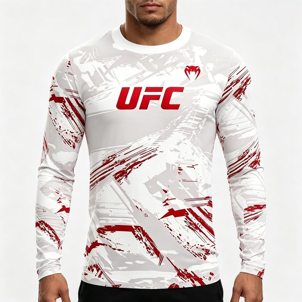 Men's Long-Sleeve Sports T-Shirt Trendy Breathable Gym Training Casual Daily Top