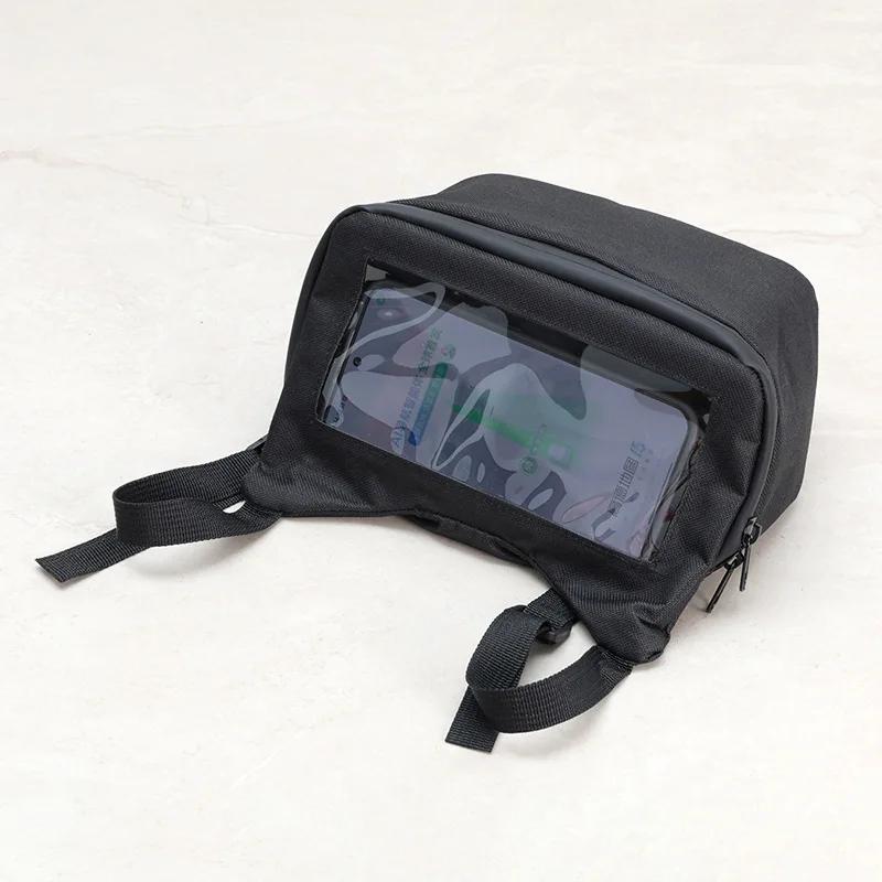 Motorcycle Handlebar Front Bags Waterproof Dry Bag Touch Screen Phone Holder Motorcycle Front Basket Handlebar Storage Bag