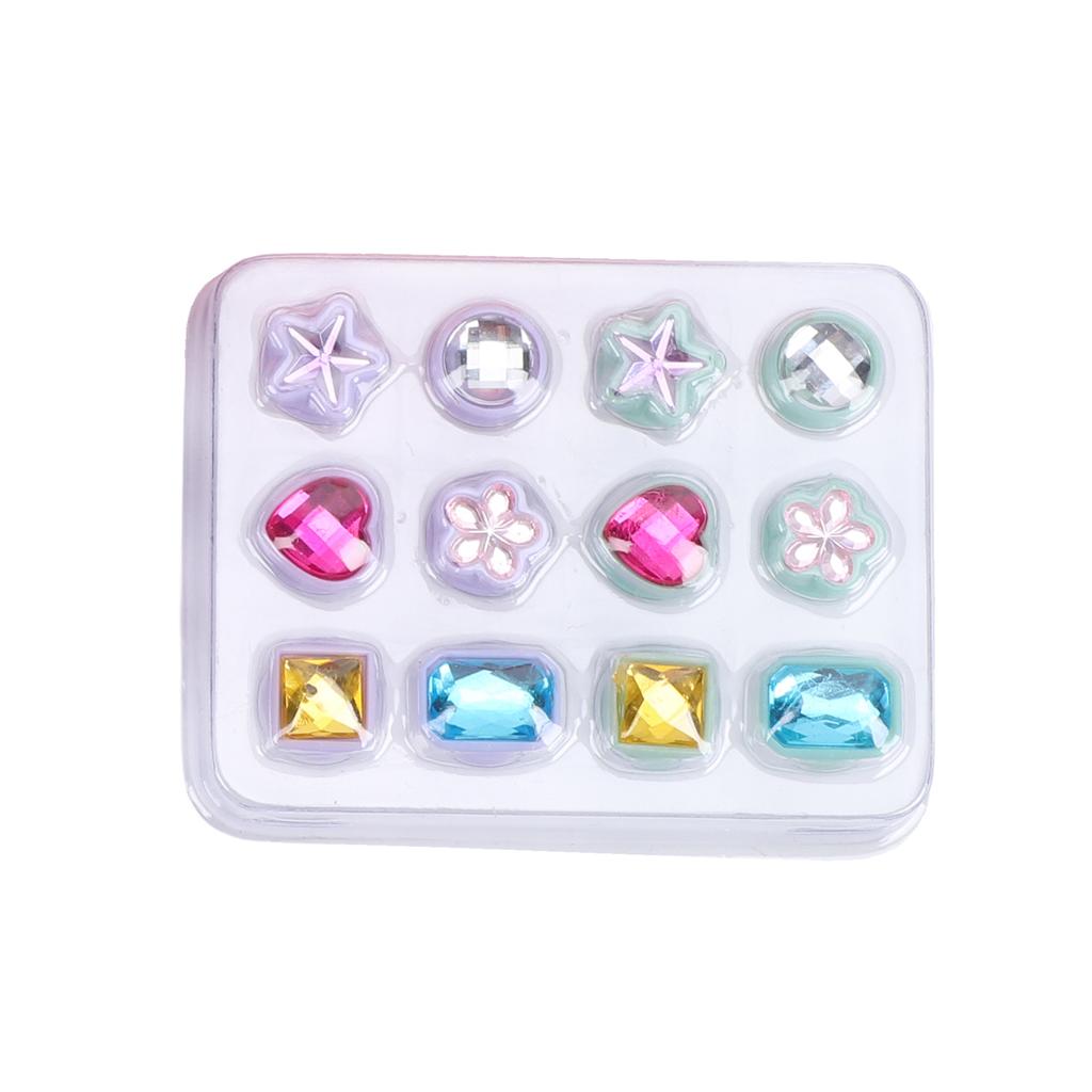 Hair Gem Stamper Kit 24pcs Hair Gem Sticker DIY Bling Hair Jewel Applicator No Glue Reusable Shining Hair Accessories