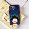 My Hero Academia Izuku Midoriya Phone Case For iPhone 17,16,15,14,13,12,11 Plus,Pro Max,XS,Colored Silver Plated Inside Cover