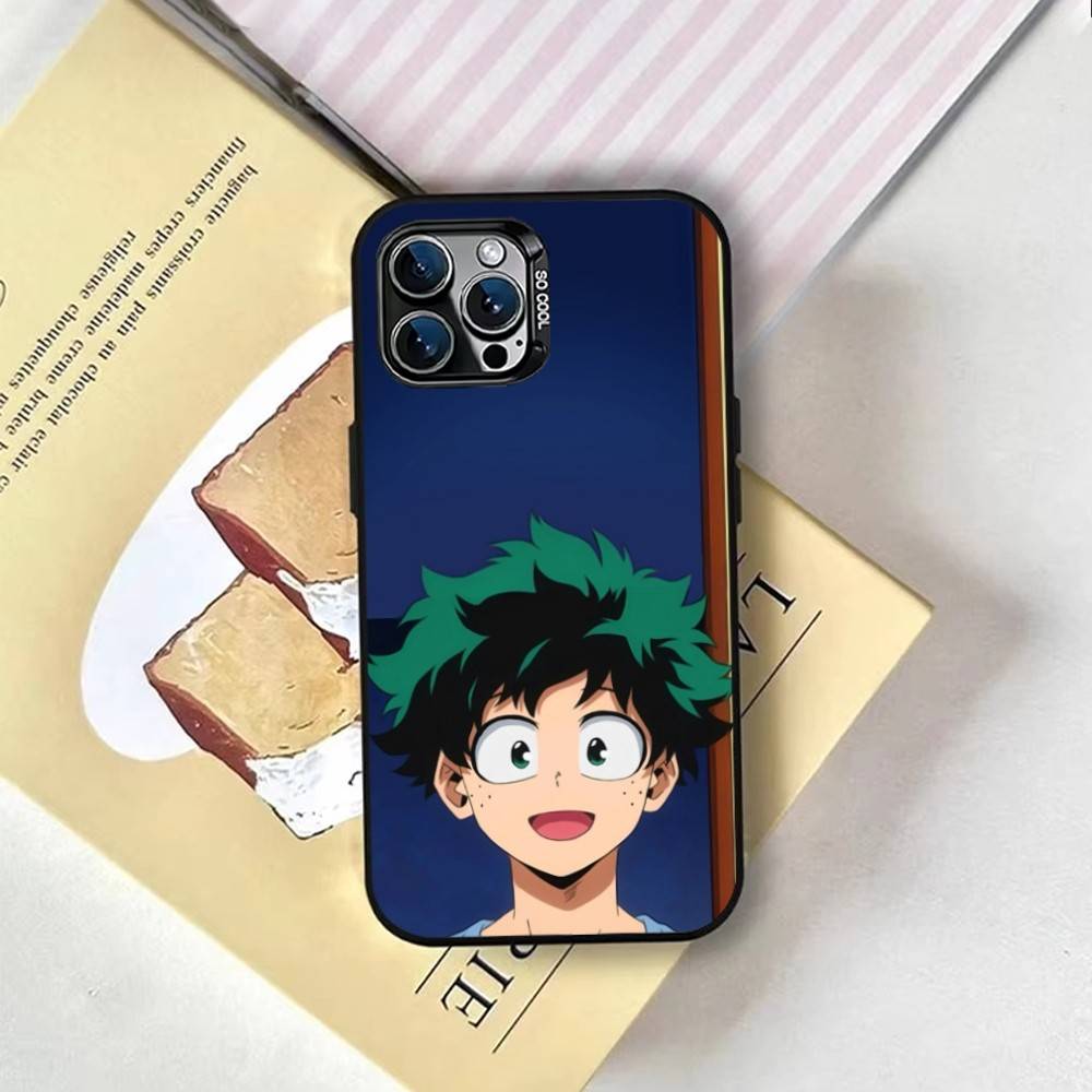 My Hero Academia Izuku Midoriya Phone Case For iPhone 17,16,15,14,13,12,11 Plus,Pro Max,XS,Colored Silver Plated Inside Cover