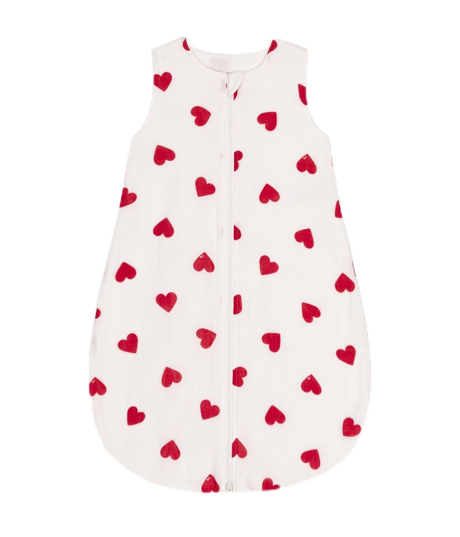 

Jigotoes из двойной марли с принтом в виде сердца A09HI 18 месяцев 81 см [Petit Bateau] Белый/красный