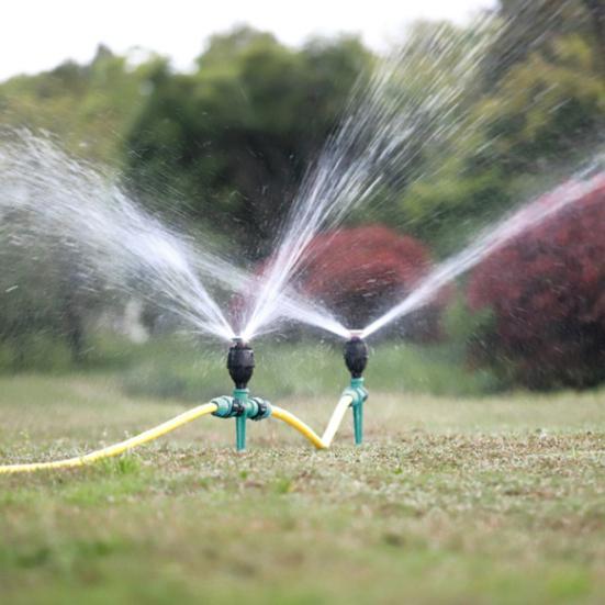 360-Degree Rotating Lawn Sprinkler with Stake Large Area Coverage Adjustable Garden Yard Sprinkler Efficient Stable Irrigation Tool