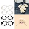 5Pieces Black Frame Glasses Mini Doll Accessory Doll Photo Props Round Square Frame Glasses Miniatures Doll House Props
