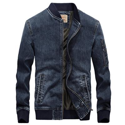 Chaqueta de mezclilla para hombre, chaqueta holgada, de talla grande, sencilla, informal, para uso diario