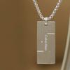 Calvin Klein Retro Small Square Adjustable Stainless Steel Necklace Men and Women Same Style Couple Model 2743992 35000058-silver One Size Fits All
