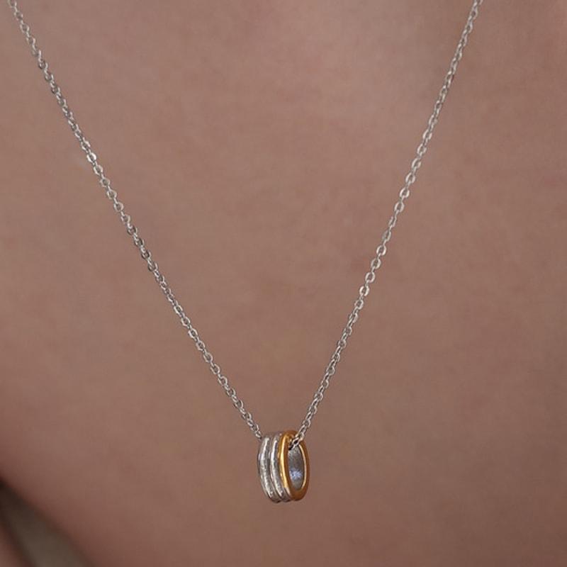 

TATIANA (925 Silver) Linea of Combi Necklace NZ2475 COMBI