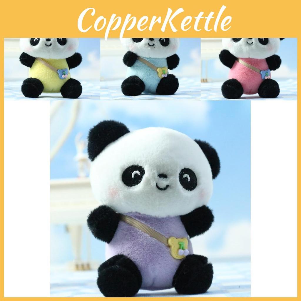 Adorable Plush Panda Keychain Pendant Cute Cartoon Stuffed Animal Toy For Bags
