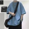 Men's Short Sleeve Trendy Solid Color Hong Kong Style Loose Summer T-Shirt