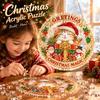 100Pcs Christmas Puzzle Ornament High Transparency Christmas Ornament Durable DIY Suncatcher  Home