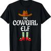 Cowgirl Elf Family Matching Group Christmas T-Shirt