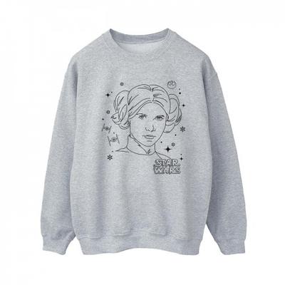 Womens/Ladies Episode IV: A New Hope Leia Christmas Sketch Sweatshirt