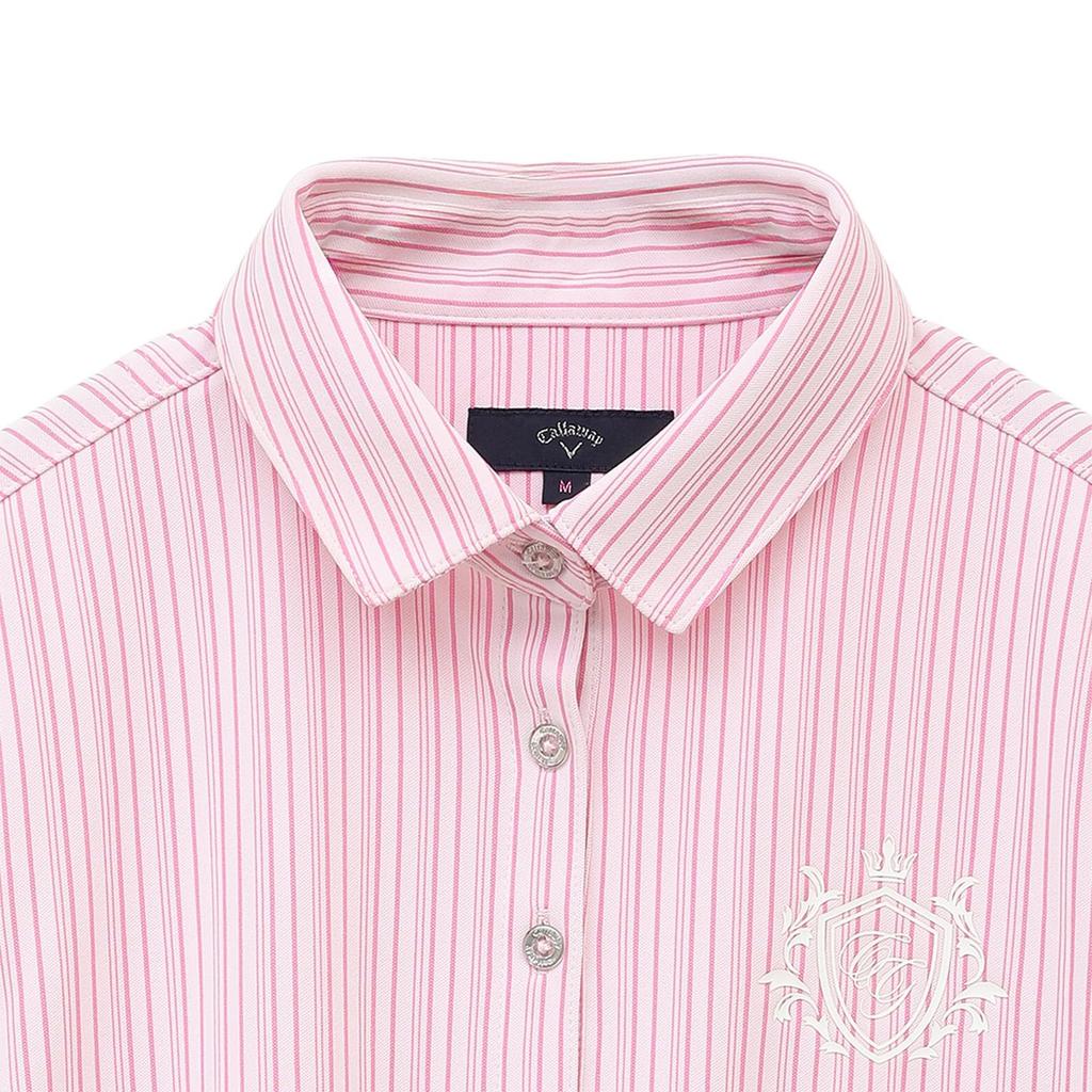 Long Sleeve Polo Shirt Quick UV Golf C25133200 M [Callaway] Women's (Sweat Absorbent, Drying, Protection) / / 1090_Pink