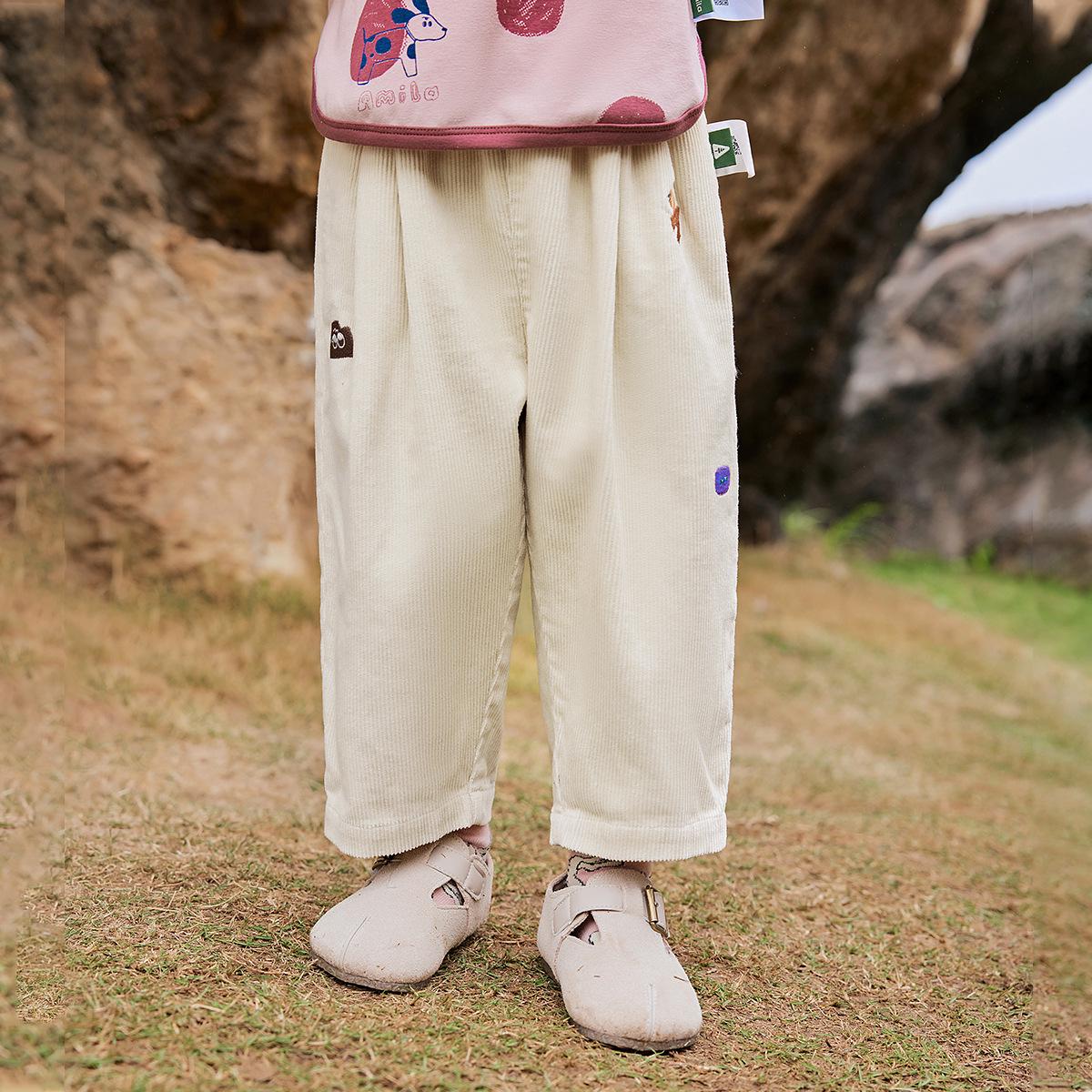 

Детские очаровательные повседневные однотонные брюки - Коллекция Осень/Зима 2025 для мальчиков и девочек 90 cm