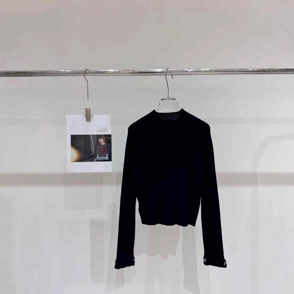 DaWang 2025 Autumn/Winter Slim-Fit Jacquard Knit Long-Sleeve Half-Zip Top