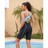 CHARMLEAKS Womens Boyleg One Piece Swimsuit Racerback Athletic Bathing Suit
