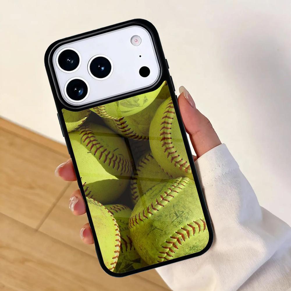 Custodia per Telefono con Citazione Cristiana Softball Baseball Per Apple iPhone 17 air 16 Pro Max 15 Pro Max 14 13 12 11 Mini Cover Posteriore