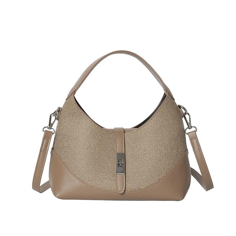 High-end contrasting color niche design bag women's new versatile commuter portable shoulder messenger women's bag