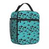 Sac à lunch pour le sport urbain et le travail sur le terrain, motif orques killer best-seller sur fond bleu, sac isotherme pour snacks