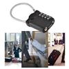 Steel Wirerope Password Lock Customs Luggage Padlock(Black)